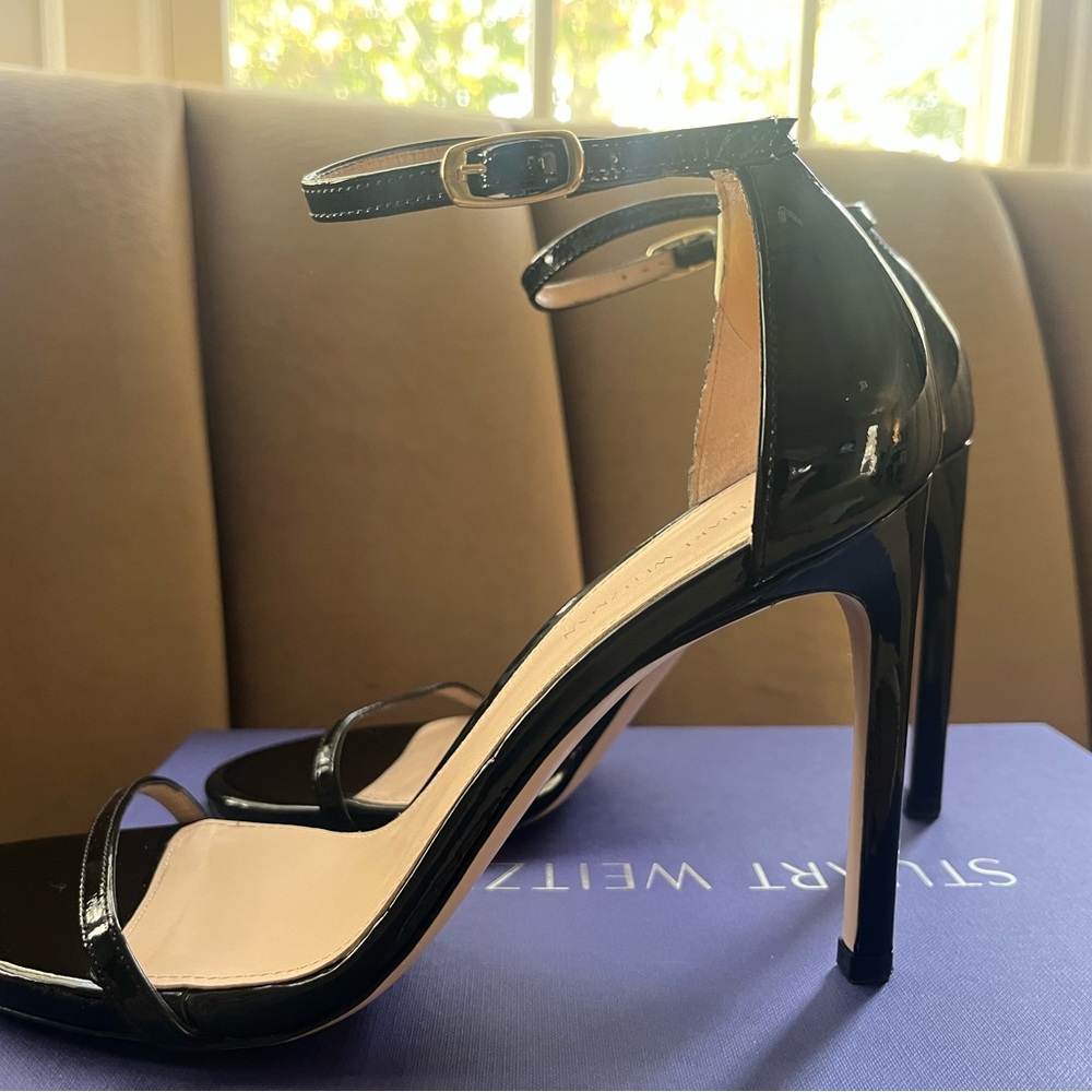 Stuart Weitzman Nudist Strappy Heels 100 mm Sz 7.5